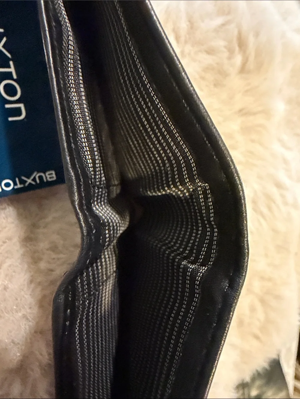 Buxton Black Leather Credit Card Holder Wallet